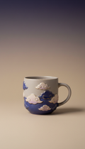 Matte Ceramic Mug with Cloud Motif